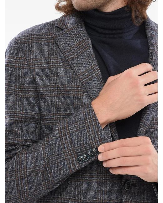Corneliani Gray Nino Danieli Checked Blazer for men