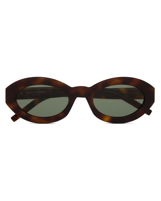 Saint Laurent Black Sl M136 Oval-frame Sunglasses