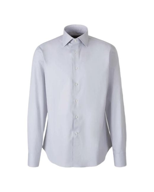 Canali Blue Button-Up Shirt for men