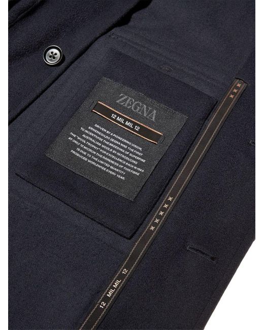 Chemise boutonnée à manches longues Zegna pour homme en coloris Blue