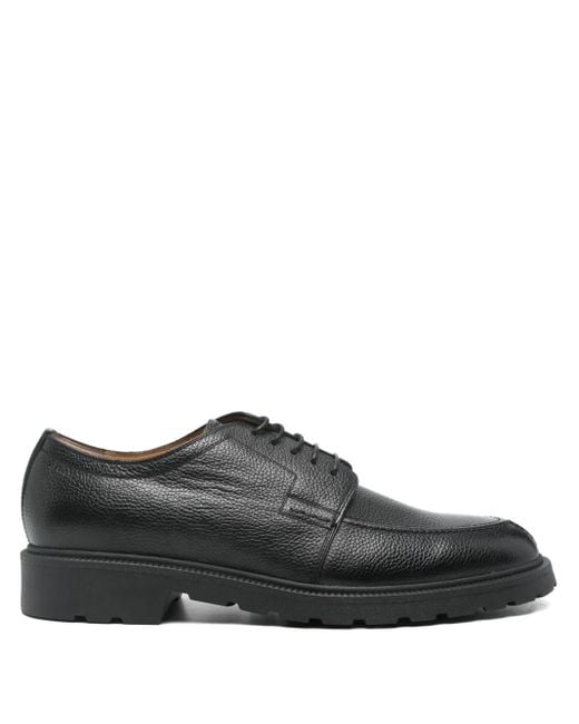 Bally Brown Eduard Textured-Leather Derby Shoes for men