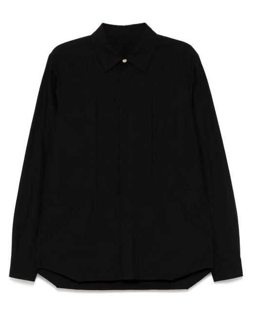 Camicia Con Taschino di Rick Owens in Black da Uomo