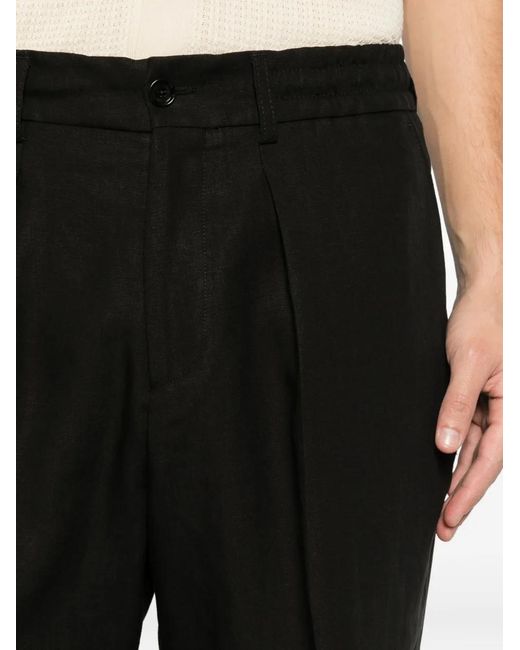 BE ABLE Black Short Plissé À Taille Élastiquée for men