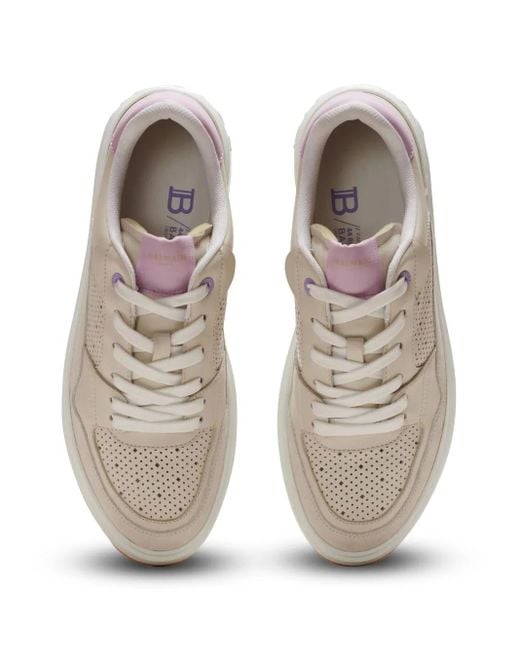 Balmain White Sneakers B-Court Flip aus leder