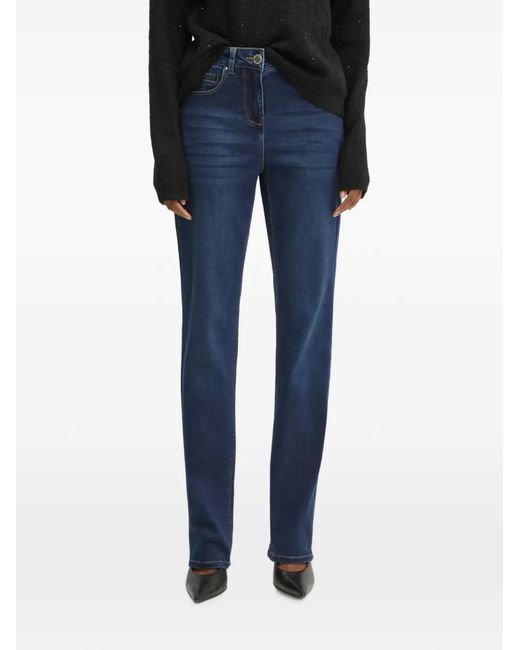 Morgan Blue Pascal Straight-Leg Jeans