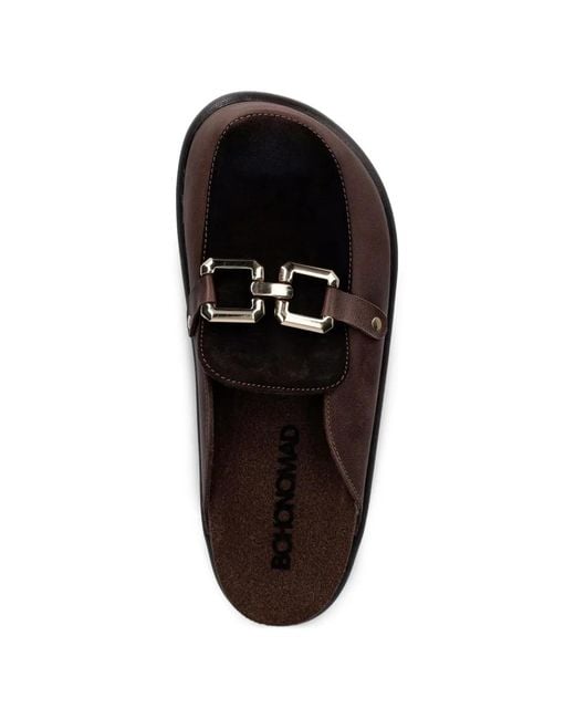 Bohonomad Brown Mules À Détail De Boucle