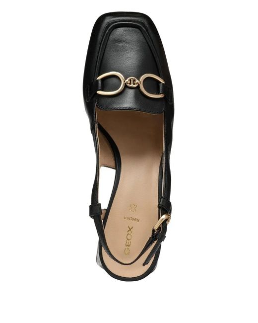 Geox Black 60Mm Coronilla Slingback Pumps