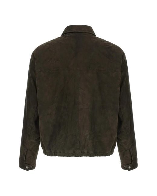 Giorgio Brato Green Suede Jacket for men