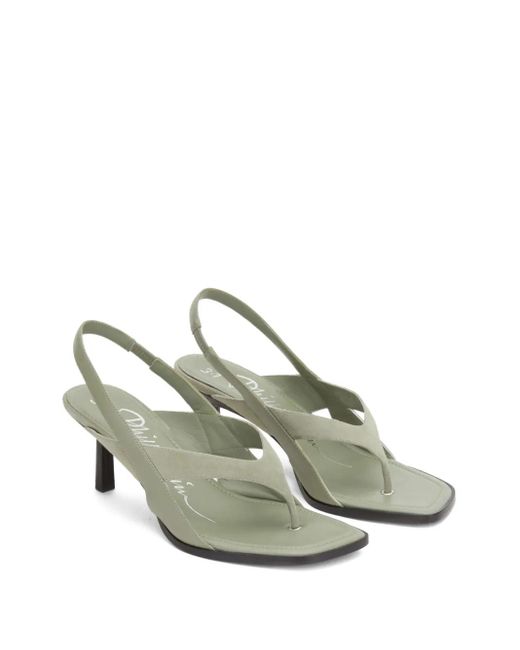 3.1 Phillip Lim Metallic 60Mm Slingback Square-Toe Sandals