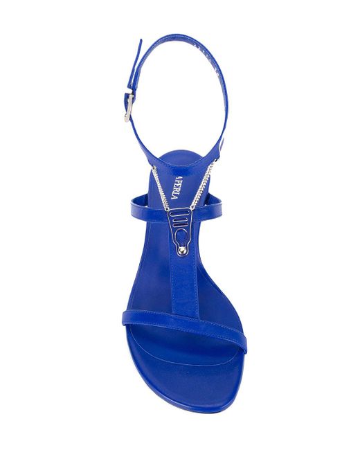 Lyst La Perla Flat Sandals Shoes Women in Blue Save 44