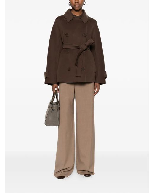 Max Mara Brown Louise Peacoat