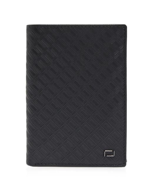 Lancel Black Leon Monogram-Embossed Leather Wallet for men
