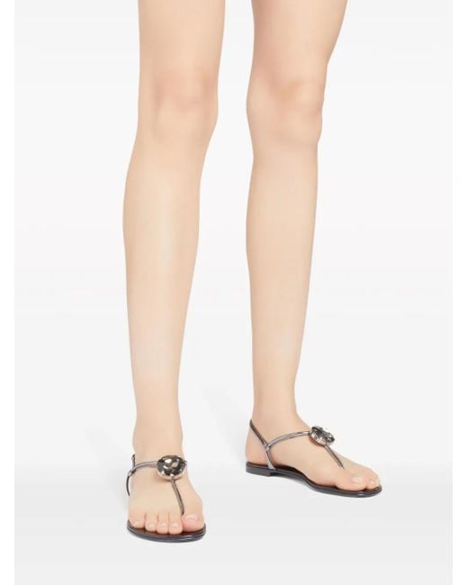 Giuseppe Zanotti Gray Anthonia Thong Sandals