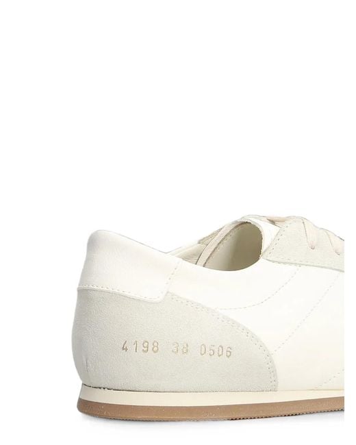 Common Projects White Minimal Runner Sneakers Mit Einsätzen