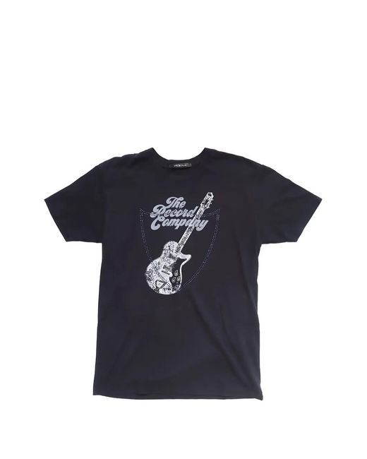 HTC Blue Studded Graphic-Print T-Shirt for men
