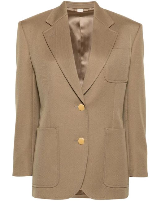 Gucci Brown Blazer Aus Woll-twill