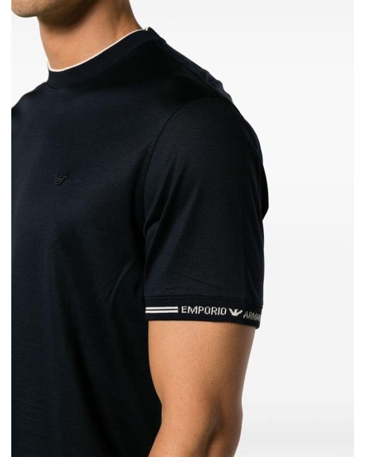 Giorgio Armani monogram-print Cotton Polo Shirt - Farfetch