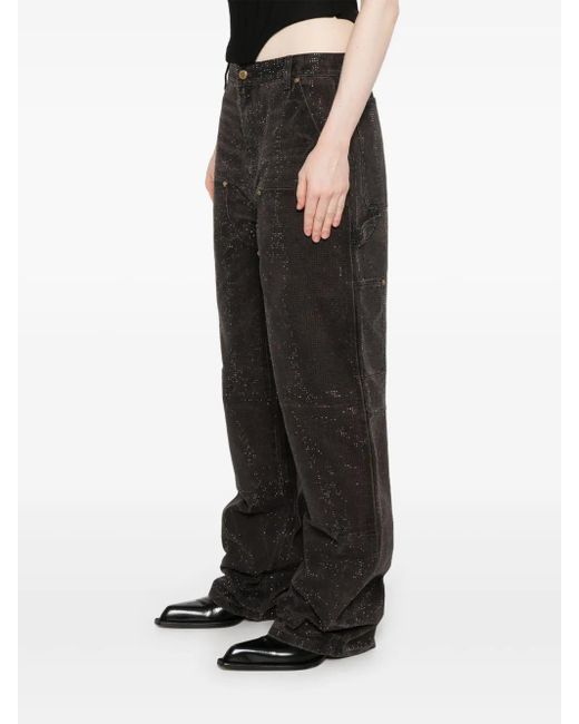 Alexander Wang Gray Crystal-Embellished Jeans