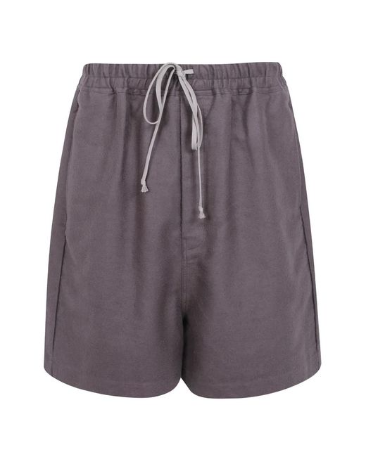 Rick Owens Purple Faun Elasticated-Waistband Shorts for men