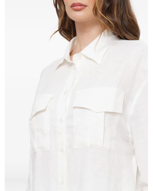 hinnominate パッチポケット シャツ White