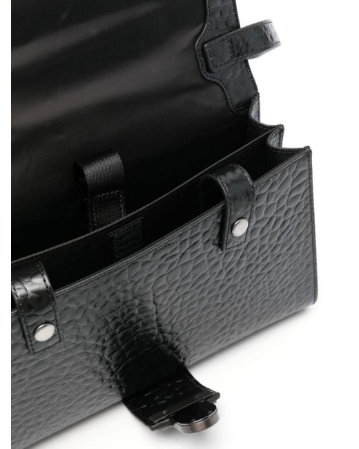 Emporio Armani Black Small Leather Shoulder Bag for men