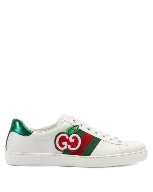 Gucci Ace Sneaker mit GG Apfel in White für Herren