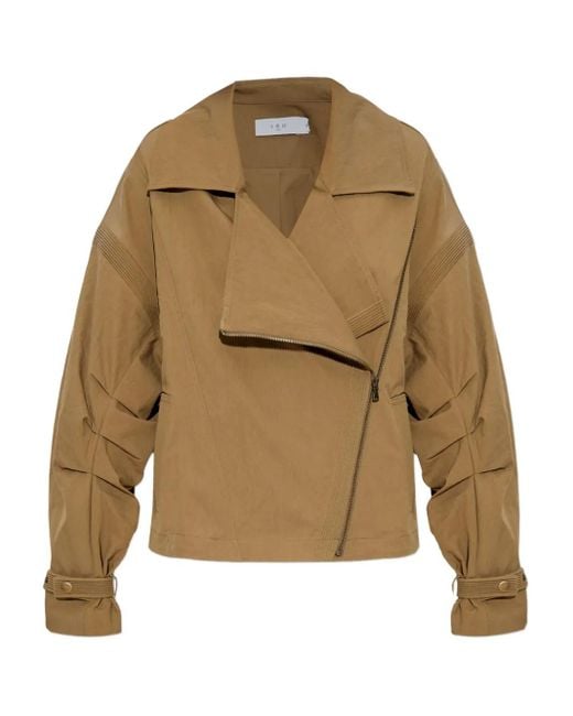 IRO Natural Harper Diagonal-Zip Biker Jacket