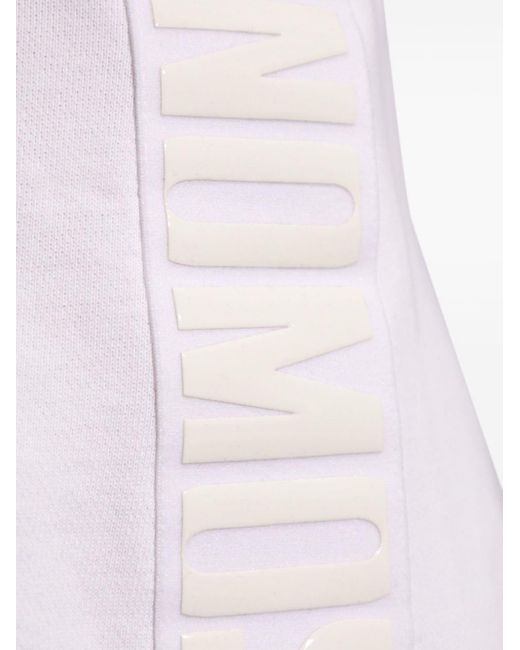 Short en coton à logo imprimé Moschino en coloris White
