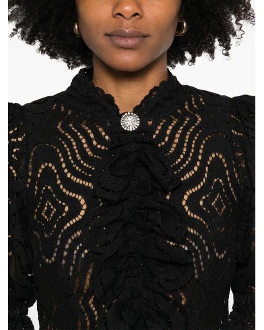 MOOS STUDIO Black Lace Maxi Dress
