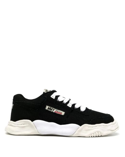 Maison Mihara Yasuhiro Black Parker/Original Sole Cow Canvas Low-Top Sneakers
