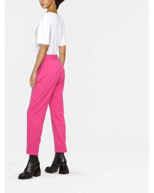 Ermanno Scervino Pink Slim-Cut Taiolred Trousers