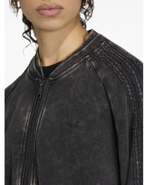 Adidas Black Sst Double-Layered Cropped Jacket