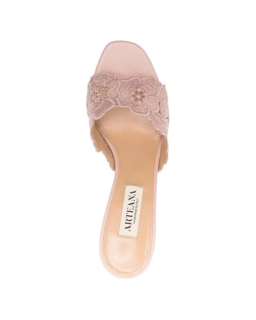 Arteana Pink Como Lace Sandals