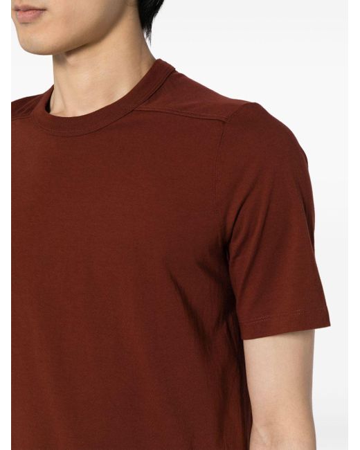 メンズ Rick Owens Plain Cotton T-shirt Red