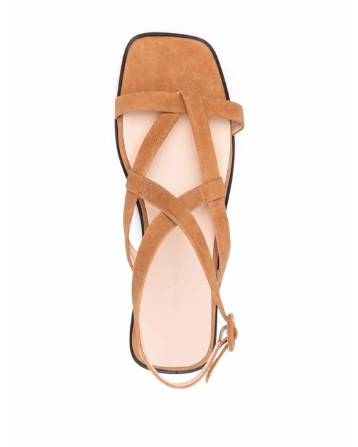 Tila March Suede Origami Strappy Sandals - Lyst