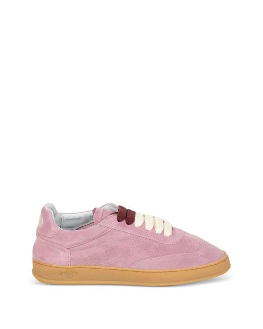 Soldini 80 Pink Perforated Suede Sneakers