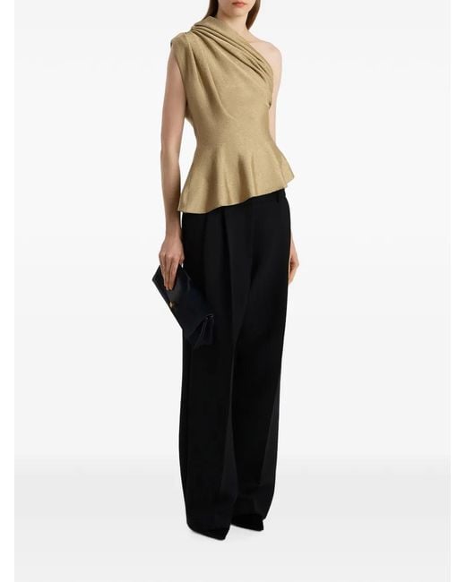 Khaite Natural Aimee Draped Blouse