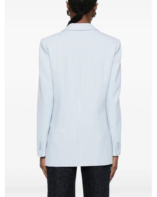 Sandro White Sequin-Striped Blazer