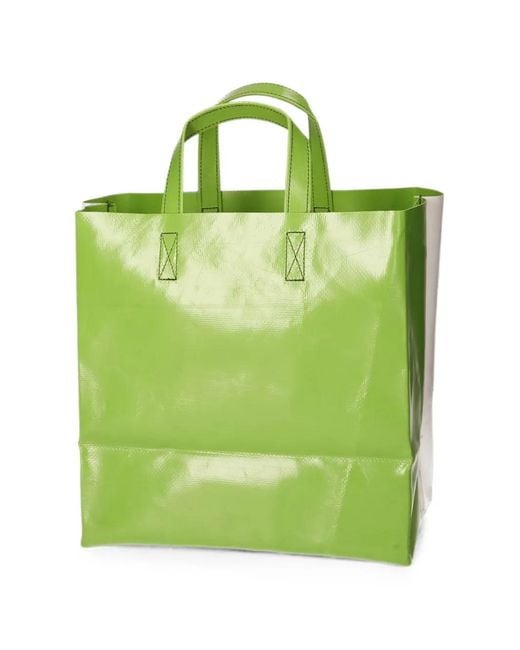 Freitag Green Sonny Logo-Patch Tote Bag for men