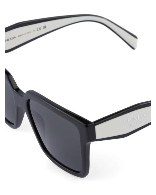 Prada Blue Oversized Square-Frame Sunglasses