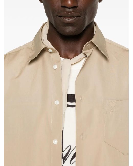 AMI Natural Ami De Coeur Chest-Pocket Shirt
