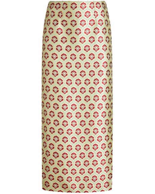 Falda de tubo con motivo floral Etro de color Natural