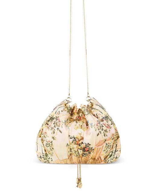 Camilla Metallic Sac À Bandoulière Fleuri À Perles