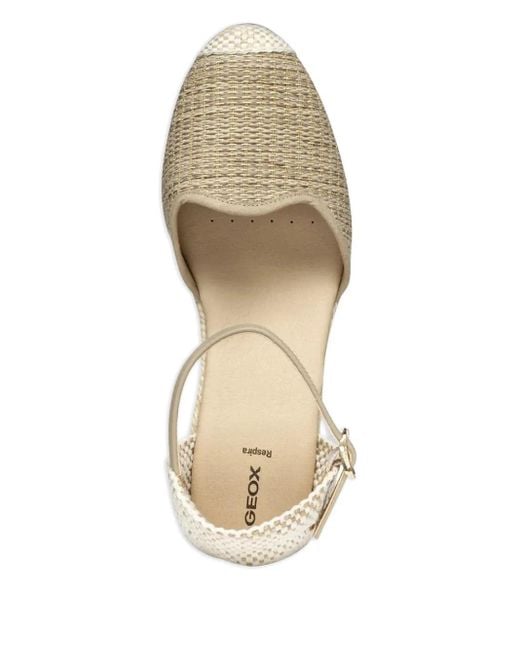 Geox Natural 65Mm Woven Ankle-Strap Espadrilles
