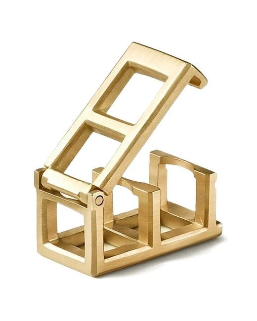 Shihara Metallic Node Double-Square Clasp