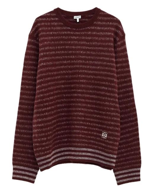 Pull Rayé À Logo Brodé Loewe pour homme en coloris Purple