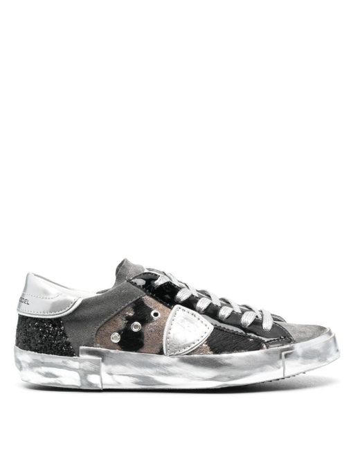 Philippe Model White Prsx Leather Low-top Sneakers