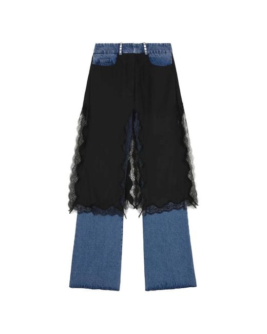 16Arlington Blue Kia Lace-Trimmed Layered Jeans