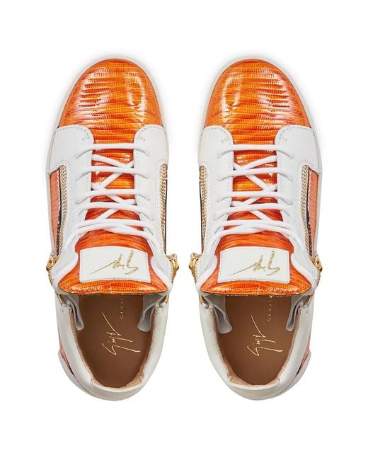 Giuseppe Zanotti Orange Kriss Sneakers