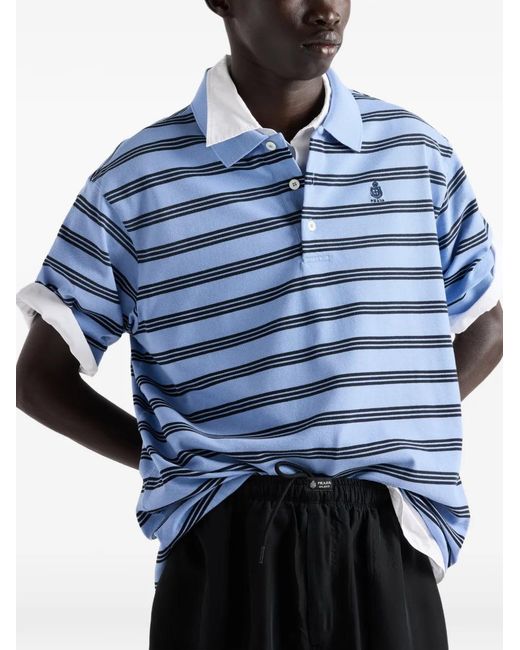 Polo Con Efecto Teñido Prada de hombre de color Blue